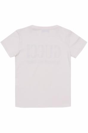 T-shirt with a print and logo, zdjęcie 2 T-shirt with a print and logo od Gucci Kids